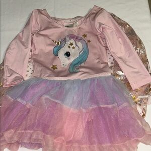 H&M Pink Pastel Unicorn Tulle Tutu Costume Dress